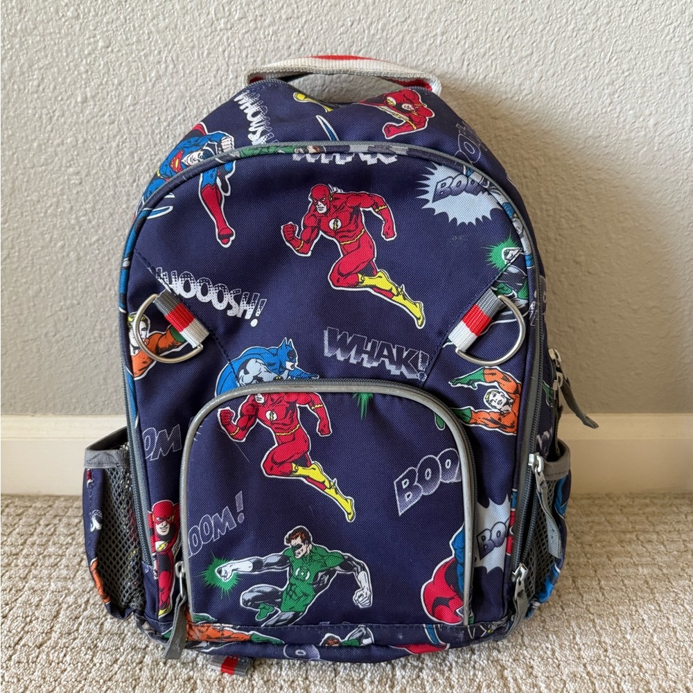 Pottery Barn Kids DC Superhero Backpack - Navy and Red